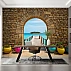 Stone Arch Ocean View Wall Mural – Coastal Pier Tropical Design Stone Arch Ocean View Wall Mural – Coastal Pier Tropical Design
