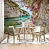 Hidden Coastal Cove Wall Mural – Turquoise Beach & Floral Cliff Landscape