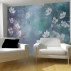 Soft Magnolia Floral Wall Mural – Artistic Blue Green Nature Design