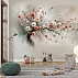 Soft Blossom Branch Wall Mural – Elegant Minimal Floral Design Soft Blossom Branch Wall Mural – Elegant Minimal Floral Design