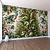 Vintage Tropical Botanical Wall Mural – Exotic Garden Birds Design