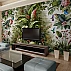 Vintage Tropical Botanical Wall Mural – Exotic Garden Birds Design