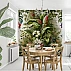 Vintage Tropical Botanical Wall Mural – Exotic Garden Birds Design