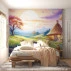 Dreamy Countryside Sunrise Wall Mural – Colorful Fantasy Landscape Design Dreamy Countryside Sunrise Wall Mural – Colorful Fantasy Landscape Design