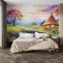 Dreamy Countryside Sunrise Wall Mural – Colorful Fantasy Landscape Design Dreamy Countryside Sunrise Wall Mural – Colorful Fantasy Landscape Design