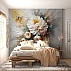 3D Floral Blossom Wall Mural – Elegant Soft Petal Art Wallpaper