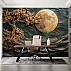 Golden Tree & Moon Wall Mural – Luxury Artistic Nature Design Golden Tree & Moon Wall Mural – Luxury Artistic Nature Design