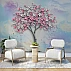 Pastel 3D Blossom Tree Wall Mural – Romantic Artistic Floral Statement Design