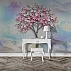 Pastel 3D Blossom Tree Wall Mural – Romantic Artistic Floral Statement Design