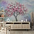 Pastel 3D Blossom Tree Wall Mural – Romantic Artistic Floral Statement Design