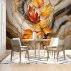 Autumn Leaves Marble Wall Mural – Warm Gold Nature Design Autumn Leaves Marble Wall Mural – Warm Gold Nature Design