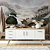 Pastel Hills Landscape Wall Mural – Artistic Nature Panorama Design