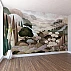 Pastel Hills Landscape Wall Mural – Artistic Nature Panorama Design