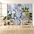 Zen Stone Garden Wall Mural – 3D Pebble & Botanical Design Zen Stone Garden Wall Mural – 3D Pebble & Botanical Design