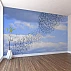 Flock of Birds Sky Wall Mural – Minimal Blue Nature Design