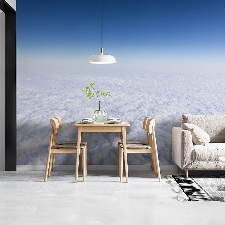 Endless Cloud Horizon Wall Mural – Minimal Sky View Design