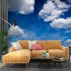 Blue Sky Clouds Wall Mural – Open Air Nature Ceiling Effect Design Blue Sky Clouds Wall Mural – Open Air Nature Ceiling Effect Design