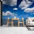 Blue Sky Clouds Wall Mural – Open Air Nature Ceiling Effect Design Blue Sky Clouds Wall Mural – Open Air Nature Ceiling Effect Design