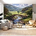 Countryside Stone Bridge Wall Mural – Scenic River Valley Landscape Design Countryside Stone Bridge Wall Mural – Scenic River Valley Landscape Design