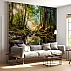 Sunlit Forest Stream Wall Mural – Peaceful Nature Landscape Design
