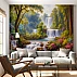 Enchanted Waterfall Forest Wall Mural – Vibrant Nature Landscape Wallpaper for Living Room
