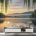 Sunset Lake Wall Mural – Peaceful Willow Nature Landscape Sunset Lake Wall Mural – Peaceful Willow Nature Landscape