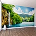 Lake Waterfall Wall Mural – Bright Nature Landscape Scenic Design Lake Waterfall Wall Mural – Bright Nature Landscape Scenic Design