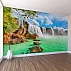 Waterfall Nature Wall Mural – Scenic Landscape River View Wallpaper
