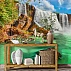 Waterfall Nature Wall Mural – Scenic Landscape River View Wallpaper