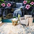 Floral Waterfall Wall Mural – Tropical Flowers Nature Cascade Design