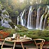 Forest Waterfall Wall Mural – Scenic Nature Path Landscape Design Forest Waterfall Wall Mural – Scenic Nature Path Landscape Design