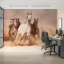 Running Horses Wall Mural – Wild Desert Animal Landscape Design Running Horses Wall Mural – Wild Desert Animal Landscape Design