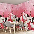 Japanese Crane Wall Mural – Elegant Red Artistic Bird Design