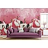Japanese Crane Wall Mural – Elegant Red Artistic Bird Design
