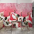 Japanese Crane Wall Mural – Elegant Red Artistic Bird Design