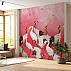Japanese Crane Wall Mural – Elegant Red Artistic Bird Design