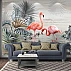 Tropical Flamingo Wall Mural – Exotic Botanical Jungle Design Tropical Flamingo Wall Mural – Exotic Botanical Jungle Design