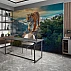 Majestic Tiger Cliff Wall Mural – Wildlife Mountain Landscape Wallpaper for Living Room