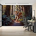 Tiger in Forest Wall Mural – Dramatic Wildlife Nature Scene Design