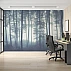 Blue Mist Forest Wall Mural – Tall Trees Nature Landscape Design