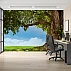 Majestic Tree Canopy Wall Mural – Peaceful Nature Sky Wallpaper for Dining Room