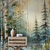 Artistic Birch Forest Wall Mural – Textured Nature Landscape Design