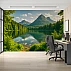 Mountain Lake Wall Mural – Serene Forest Landscape Nature Design Mountain Lake Wall Mural – Serene Forest Landscape Nature Design