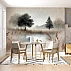 Soft Sepia Lake Wall Mural – Minimal Nature Landscape Design