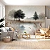 Soft Sepia Lake Wall Mural – Minimal Nature Landscape Design