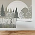 Scandinavian Forest Wall Mural – Minimal Tree Landscape Sun Design Scandinavian Forest Wall Mural – Minimal Tree Landscape Sun Design