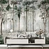Soft Misty Forest Wall Mural – Minimal Botanical Nature Landscape Soft Misty Forest Wall Mural – Minimal Botanical Nature Landscape