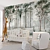 Soft Misty Forest Wall Mural – Minimal Botanical Nature Landscape Soft Misty Forest Wall Mural – Minimal Botanical Nature Landscape