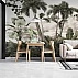 Vintage Tropical Lake Wall Mural – Soft Palm Botanical Landscape Vintage Tropical Lake Wall Mural – Soft Palm Botanical Landscape