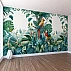 Tropical Parrot Wall Mural – Botanical Bird Jungle Design